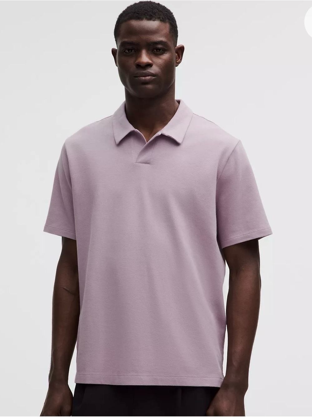 NWT lululemon Men’s Lotus Lavender Pique Performance Johnny-Collar Shirt  Sz M